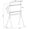 Soporte para TV InLine woodstand Studio, para pantallas 49 pulgadas-70 pulgadas (124-178cm), máx. 40kg
