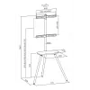 Soporte de suelo para TV InLine 23133W para pantallas de 43–65