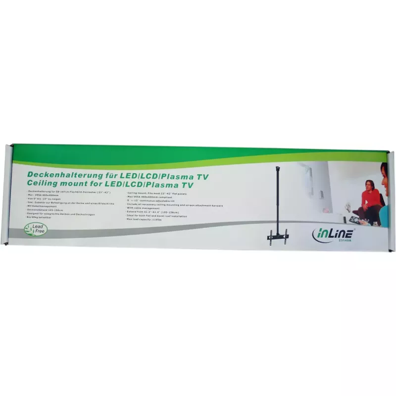 Soporte de techo plano e inclinado InLine para TFT / LED / Plasma 32-55