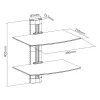 Soporte de pared InLine, para DVD, Bluray, receptor de satélite, max. 8 kg, negro