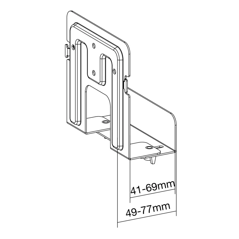 Soporte pasivo InLine 23152C para media streaming box 41-69 mm