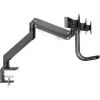 Soporte de sobremesa InLine con elevador y USB3.0, articulado, para 3 pantallas de hasta 27