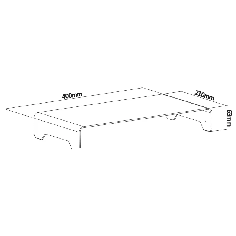 Plataforma para monitor InLine aluminio 63 mm max. 10 kg independiente plata 23175A