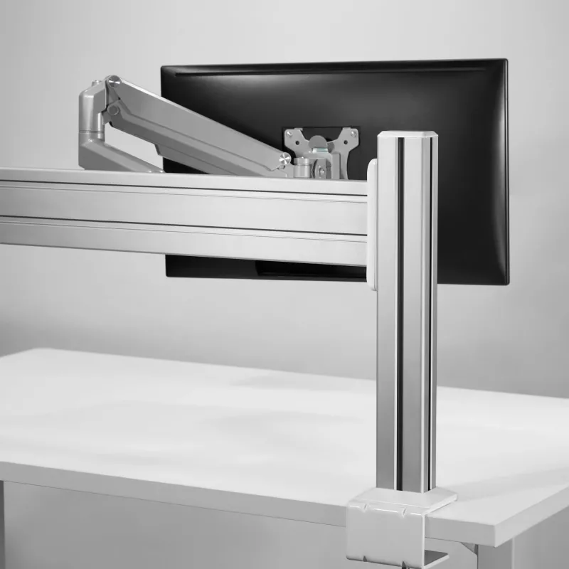Panel de montaje de mesa Slatwall InLine 23181F aluminio 1 m con 2 soportes 0,86 m