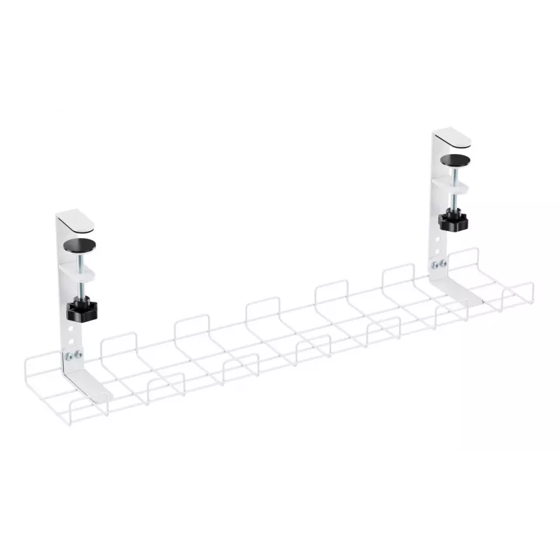 InLine 23190H Rejilla de gestión de cables 60 cm para montaje bajo el escritorio, blanco