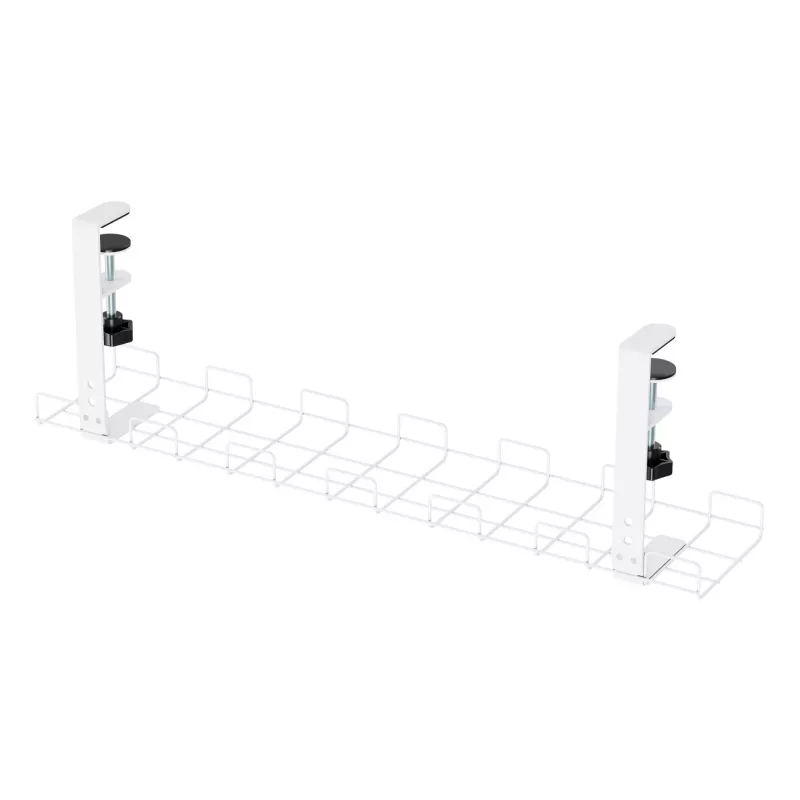 InLine 23190H Rejilla de gestión de cables 60 cm para montaje bajo el escritorio, blanco