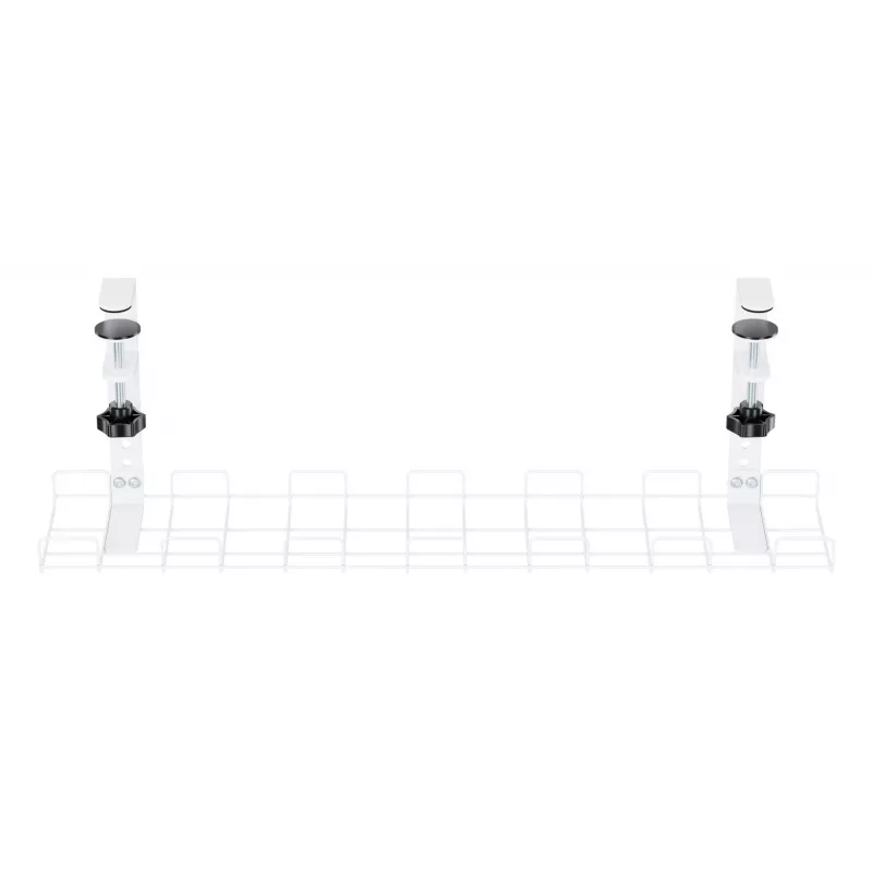 InLine 23190H Rejilla de gestión de cables 60 cm para montaje bajo el escritorio, blanco