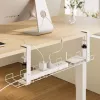 InLine 23190H Rejilla de gestión de cables 60 cm para montaje bajo el escritorio, blanco