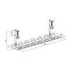 InLine 23190H Rejilla de gestión de cables 60 cm para montaje bajo el escritorio, blanco