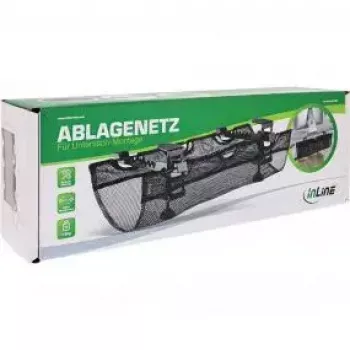 Bandeja portacables InLine 23199B negra red de almacenamiento bajo mesa 610x240x390 mm