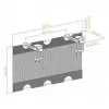 Bandeja portacables InLine 23199B negra red de almacenamiento bajo mesa 610x240x390 mm