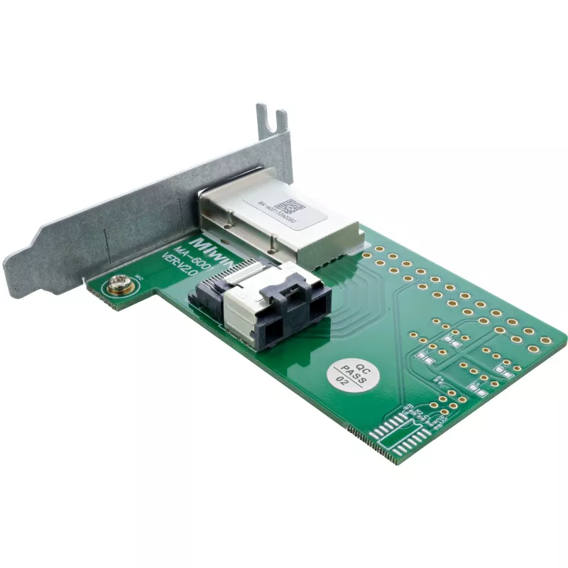 Soporte adaptador Low-Profile SAS InLine externo SFF-8088 / interno SFF-8087