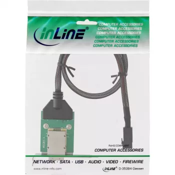 Soporte adaptador Low-Profile SAS HD InLine ext. SFF-8088 / int. SFF-8643 0,5 m