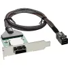 Soporte adaptador Low-Profile SAS HD InLine ext. SFF-8088 / int. SFF-8643 0,5 m