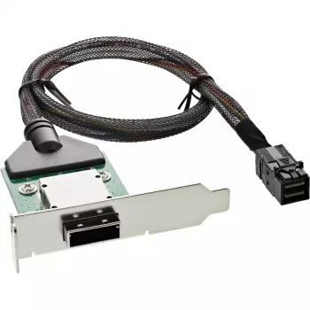 Soporte adaptador Low-Profile SAS HD InLine ext. SFF-8088 / int. SFF-8643 0,5 m
