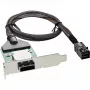 Soporte adaptador Low-Profile SAS HD InLine ext. SFF-8088 / int. SFF-8643 0,75 m