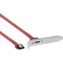 InLine 27902 tapa de ranura eSATA, conector hembra eSATA a SATA interno, 0,5 m