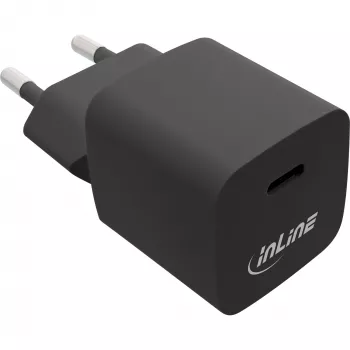Cargador USB InLine Single USB-C, Power Delivery, PPS, 33W, negro