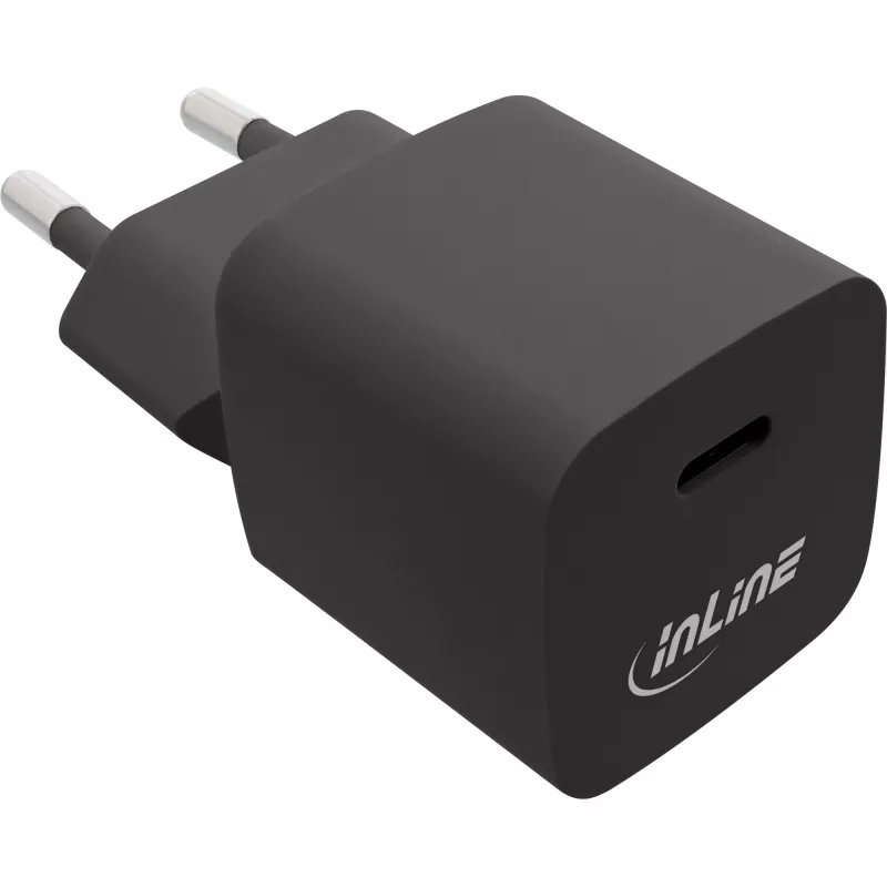 Cargador USB InLine Single USB-C, Power Delivery, PPS, 33W, negro