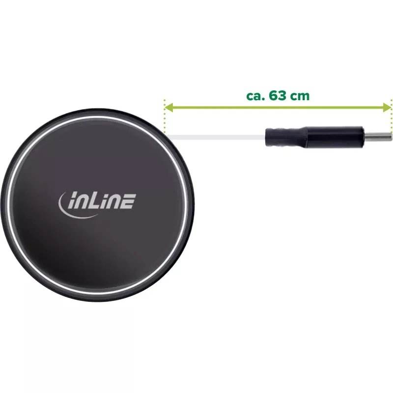 Cargador móvil InLine 31502R universal negro mechero de coche carga rápida coche