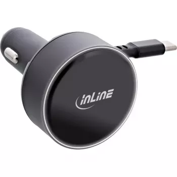 Cargador móvil InLine 31502R universal negro mechero de coche carga rápida coche