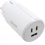 Fuente de alimentación USB PD InLine, cargador GaN, 3 puertos, Dual-USB-C + USB-A, 65W, blanco