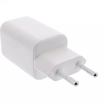 Fuente de alimentación USB InLine, cargador USB-A + USB-C, 33W, PD + QC, blanco