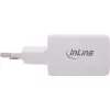 Fuente de alimentación USB InLine, cargador USB-A + USB-C, 33W, PD + QC, blanco