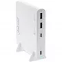 Fuente de alimentación USB InLine, cargador GaN, 4 puertos, 2x USB-C + 2x USB-A, 120W, blanco