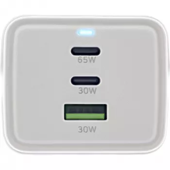Fuente de alimentación USB InLine, cargador GaN, 2x USB-C, 1x USB-A, PD 3.0, toma de seguridad