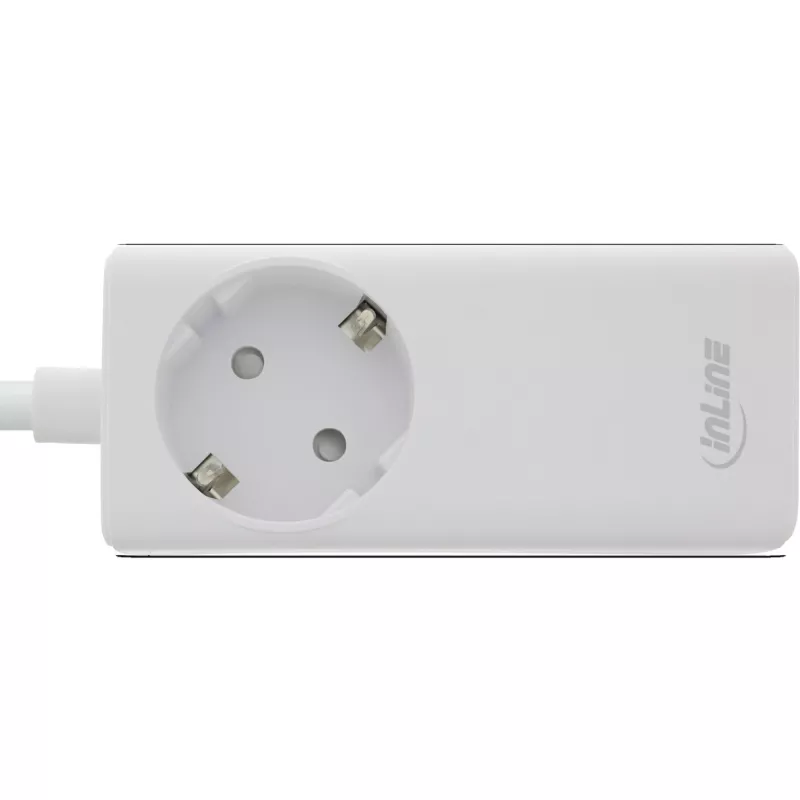 Fuente de alimentación USB InLine, cargador GaN, 2x USB-C, 1x USB-A, PD 3.0, toma de seguridad