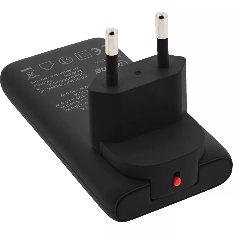 Fuente de alimentación USB cargador InLine 31519B Dual USB-C 65W adaptador de red con dos conectores USB-C