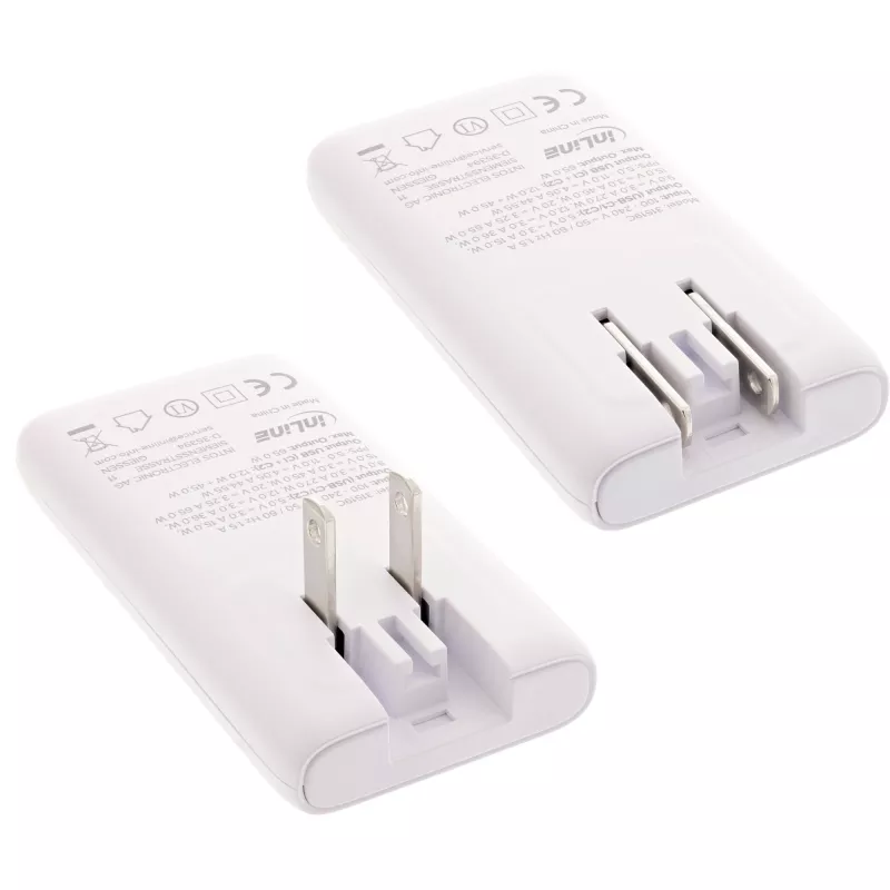Fuente de alimentación USB InLine 31519C Dual USB-C 65W – Conexiones Dual USB-C, 65 W de potencia total