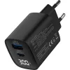 Fuente de alimentación USB PD InLine, cargador GaN, 2 puertos, USB-C + USB-A, 30W, con pantalla