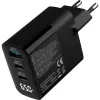 Fuente de alimentación USB PD InLine, cargador GaN, 3 puertos, USB-C + USB-A, 65 W, con pantalla