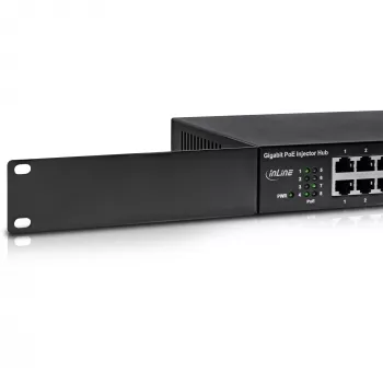 Hub inyector de red InLine PoE+ Gigabit 8 puertos (8x PoE+), 1 Gbit/s, 19