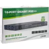 Switch de red PoE+ Gigabit InLine 24 puertos, 1 Gb/s, 2xSFP, 19 inch 1HE (incl. soportes)