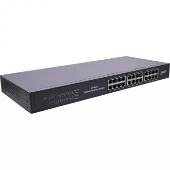 Switch de red InLine Gigabit 24 puertos, 1 Gb/s, 48,26 cm (19