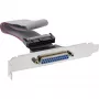 Tapadera de ranura InLine DB25 conector hembra / header de 26 pines 0,34 m, a granel
