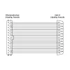 Tapadera de ranura InLine DB25 conector hembra / header de 26 pines 0,34 m, a granel
