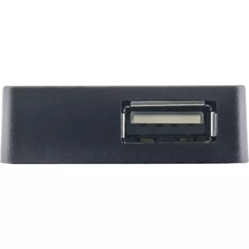 Hub USB 2.0 InLine de 4 puertos, conector macho Type-A a 4x conector hembra Type-A, negro, 30 cm