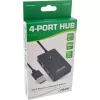 Hub USB 2.0 InLine de 4 puertos, conector macho Type-A a 4x conector hembra Type-A, negro, 30 cm