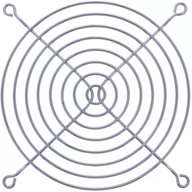 Rejilla protectora para ventilador InLine de metal cromado, 120x120mm