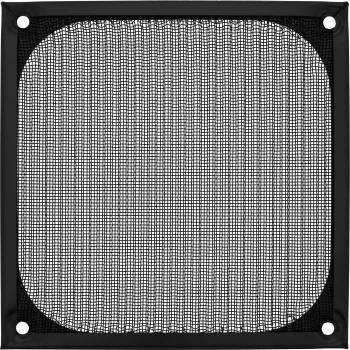 Filtro de aluminio para rejilla de ventilador InLine, negro, 120x120mm