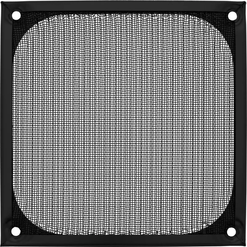 Filtro de aluminio para rejilla de ventilador InLine, negro, 120x120mm
