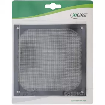 Filtro de aluminio para rejilla de ventilador InLine, negro, 140x140mm