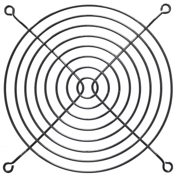 Rejilla para ventilador InLine de metal, negro, 140x140mm