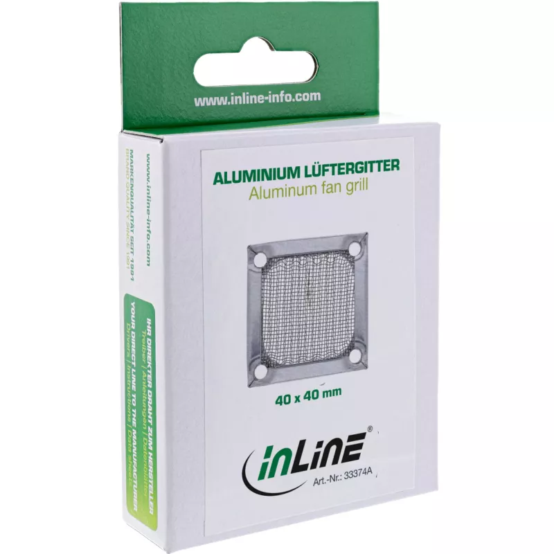 Filtro de aluminio para rejilla de ventilador InLine 33374A