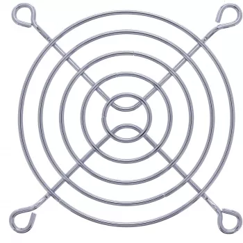 Rejilla para ventilador InLine de metal cromado, 80x80 mm