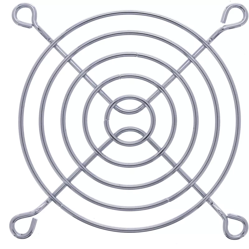 Rejilla para ventilador InLine de metal cromado, 80x80 mm